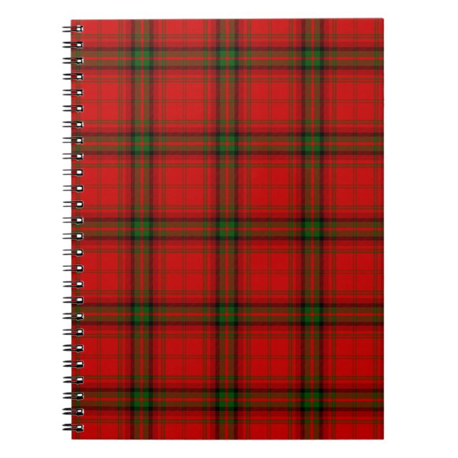 MacDougall tartan red green plaid Notebook (Front)