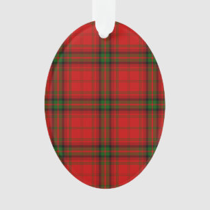 MacDougall tartan red green plaid Ornament