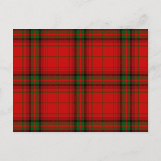 MacDougall tartan red green plaid Postcard (Front)