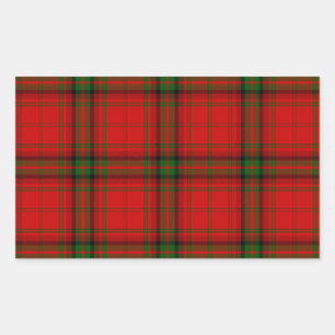 MacDougall tartan red green plaid Rectangular Sticker