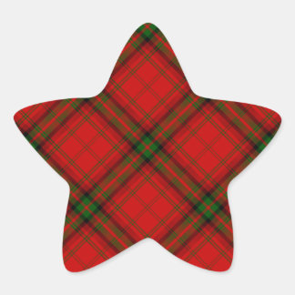 MacDougall tartan red green plaid Star Sticker