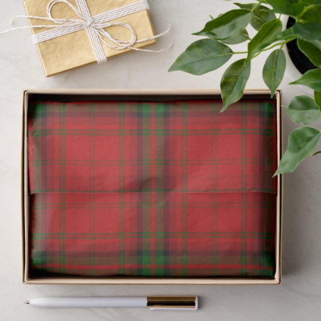 MacDougall tartan red green plaid Tissue Paper (Gift)