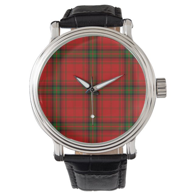 MacDougall tartan red green plaid Watch (Front)