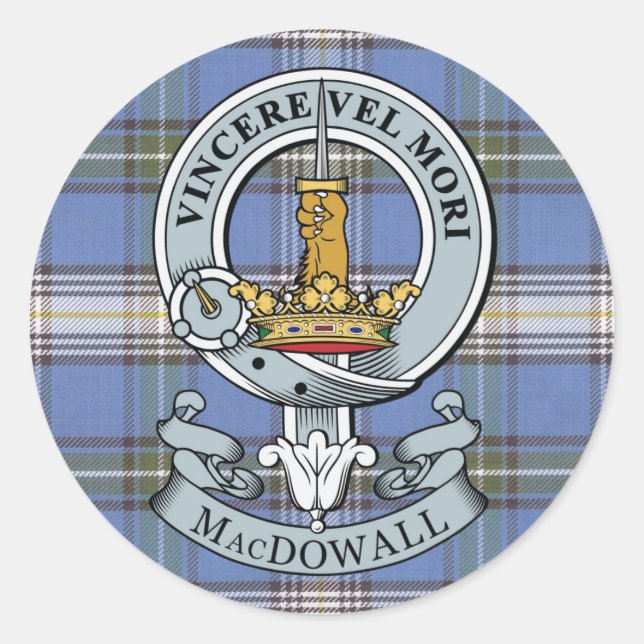 MacDowall Crest + Tartan Sticker Pack (Front)