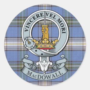 MacDowall Crest + Tartan Sticker Pack