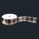 MacDuff Clan Dress Tartan Scottish Plaid Satin Ribbon<br><div class="desc">Ribbon with the formal dress tartan for Clan MacDuff and its septs. Bright red,  green,  black and white Scottish plaid pattern,  with royal blue accents. Choose from satin or grosgrain; two widths available.</div>