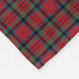 MacDuff Clan Red, Green and Blue Tartan Fleece Blanket