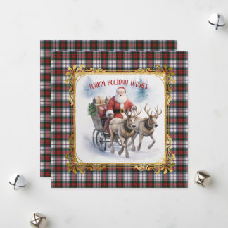 MacDuff Dress Scottish Tartan Christmas Holiday Card