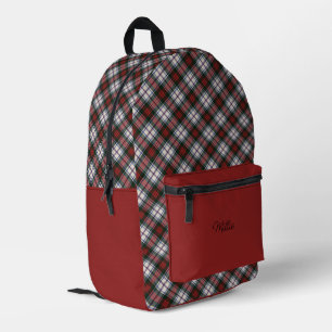MacDuff Scottish Clan Tartan  Printed Backpack