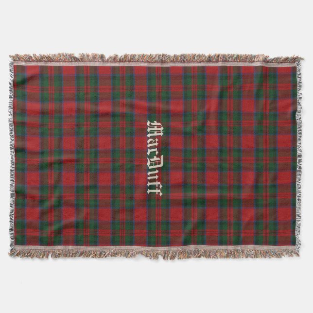 MacDuff Tartan Plaid Custom Throw Blanket (Front)