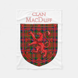MacDuff Tartan Scottish Plaid Lion Rampant Fleece Blanket