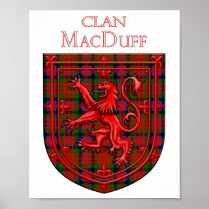 MacDuff Tartan Scottish Plaid Lion Rampant Poster