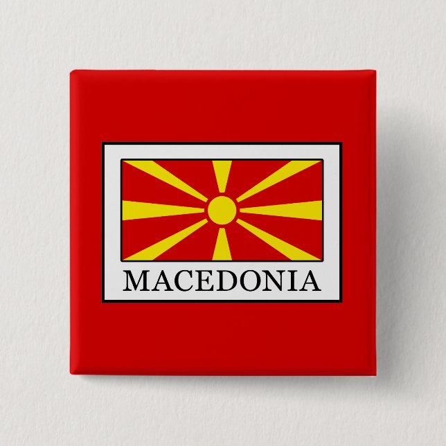 Macedonia 15 Cm Square Badge (Front)