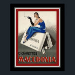 "Macedonia Cigarettes" Art Deco Poster<br><div class="desc">Vintage,  Art Deco,  1920's Advertisement for Macedonia Cigarettes. A</div>