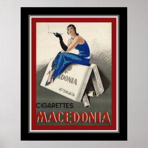 "Macedonia Cigarettes" Art Deco Poster