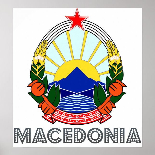 Macedonia Coat of Arms Poster (Front)
