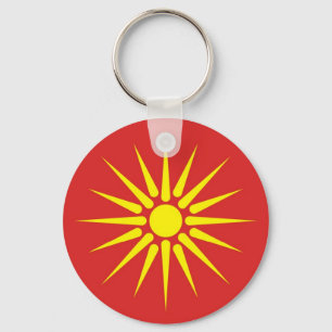 macedonia country old flag key ring