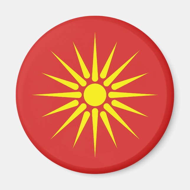 macedonia country old flag magnet (Front)