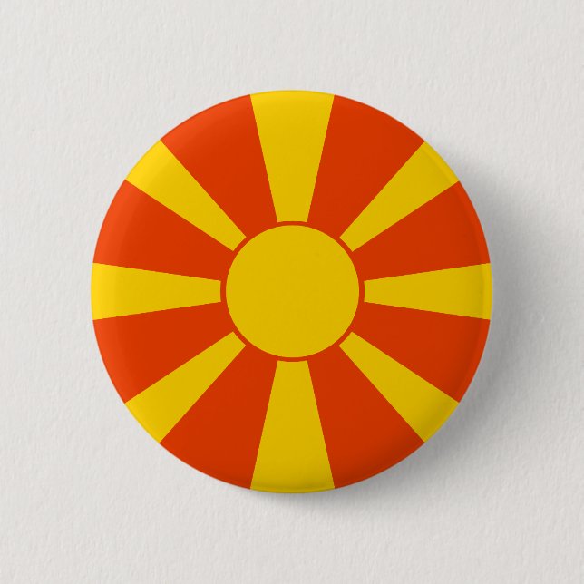 Macedonia Flag 6 Cm Round Badge (Front)