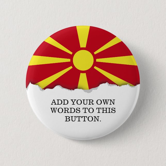 Macedonia Flag 6 Cm Round Badge (Front)