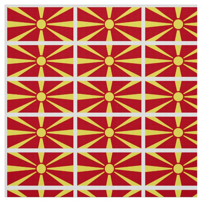 Macedonia Flag Fabric (Swatch)