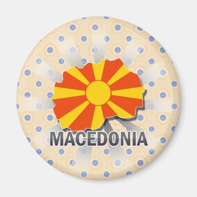 Macedonia Flag Map 2.0 Magnet (Front)