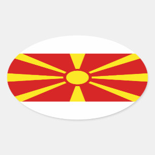 Macedonia Flag Oval Sticker