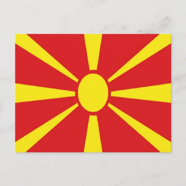 Macedonia Flag Postcard (Front)