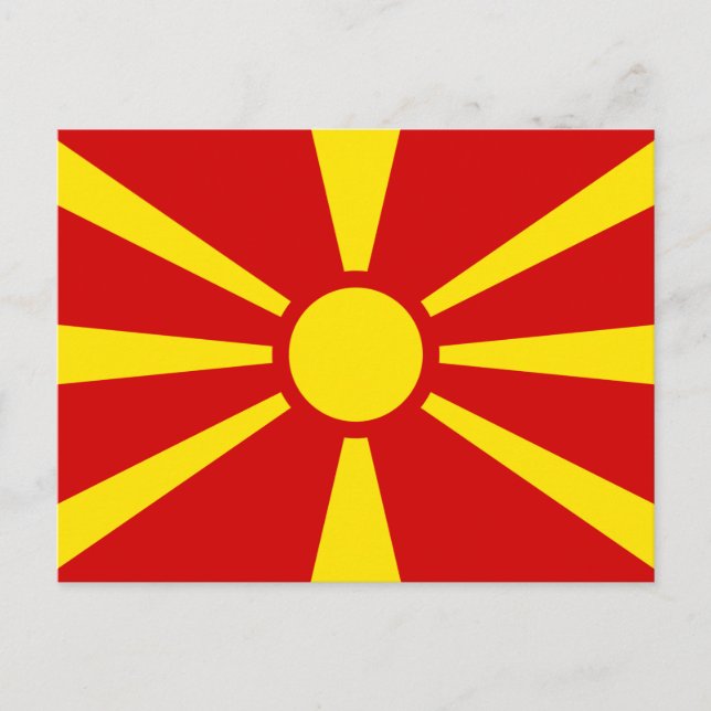 Macedonia Flag Postcard (Front)