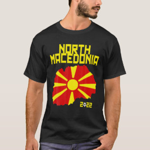Macedonia Flag Soccer Football 2022 For Fan North T-Shirt