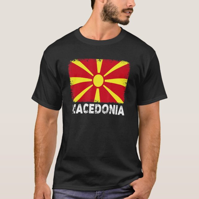 Macedonia Flag   Support Macedonian People Women M T-Shirt (Front)