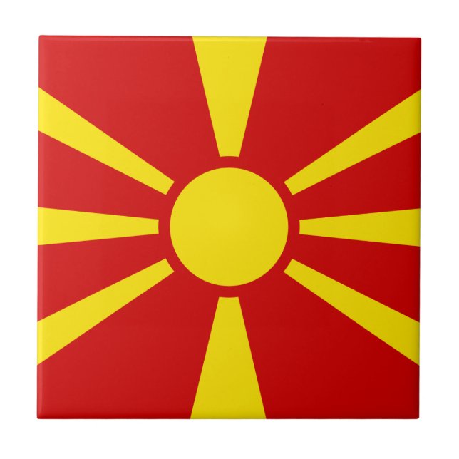 Macedonia Flag Tile (Front)