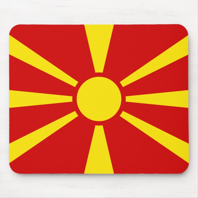 Macedonia (Macedonian) Flag Mouse Mat (Front)