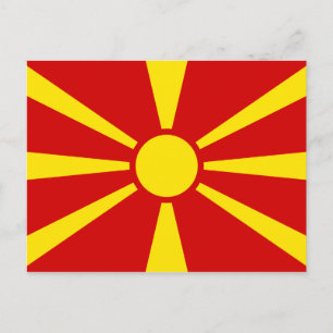 Macedonia (Macedonian) Flag Postcard