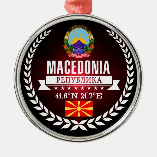 Macedonia Metal Tree Decoration (Front)