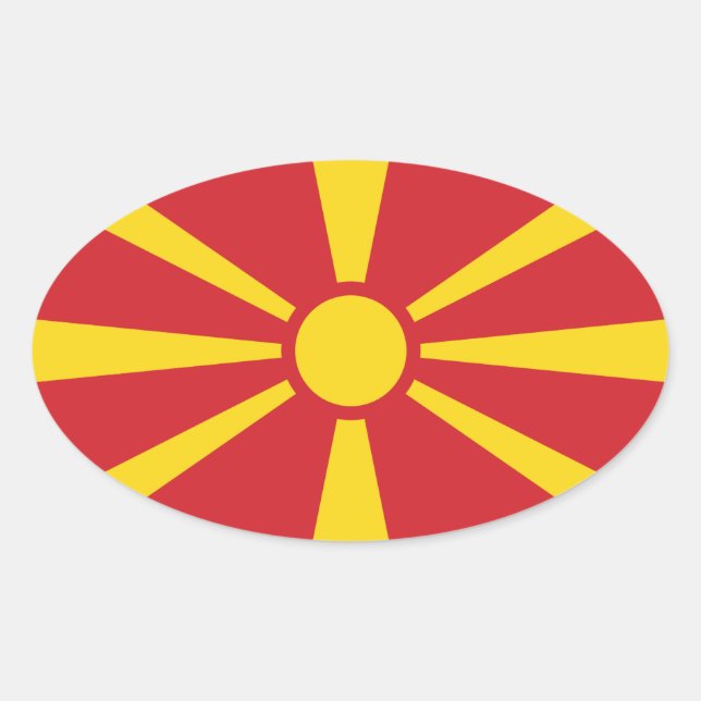 Macedonia Oval Sticker (Front)
