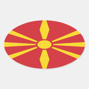 Macedonia Oval Sticker