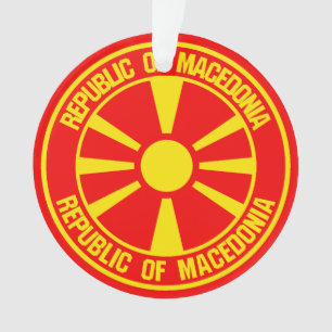 Macedonia Round Emblem Ornament