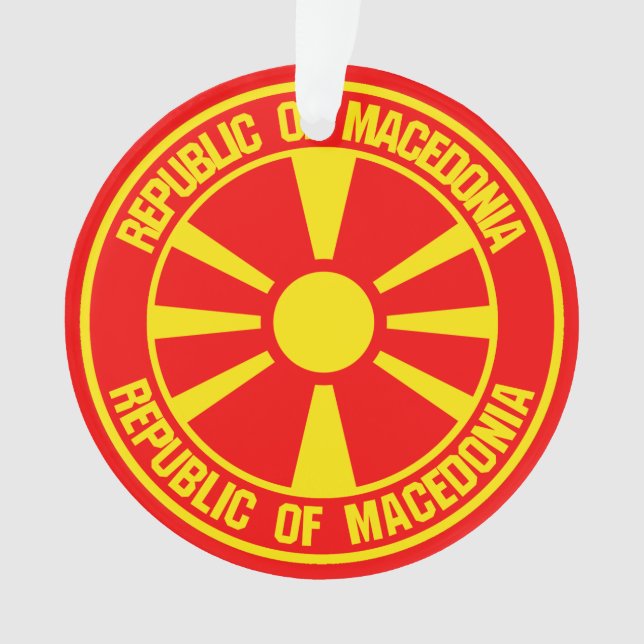 Macedonia Round Emblem Ornament (Front)