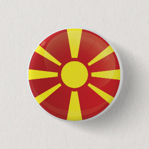 Macedonia  Round Icon Flag 3 Cm Round Badge