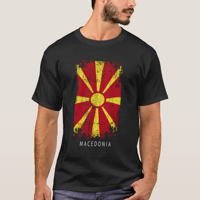 Macedonia Souvenir Design - Country Flag Macedonia T-Shirt (Front)
