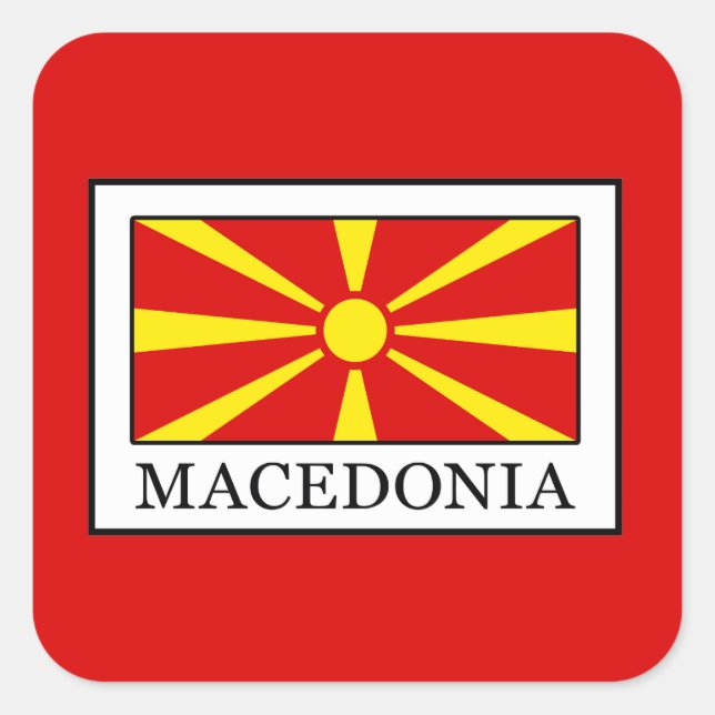 Macedonia Square Sticker (Front)