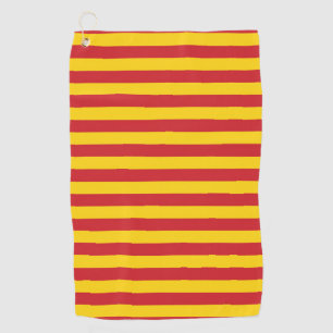 Macedonia Vietnam flag stripes country red green p Golf Towel