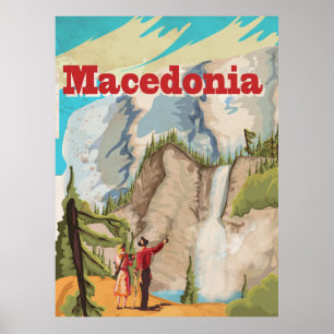 Macedonia Vintage Travel Poster