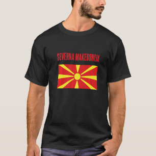 Macedonian Flag Red Artwork North Macedonia T-Shirt