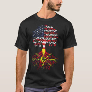 Macedonian Roots American Grown Tree Flag  T-Shirt