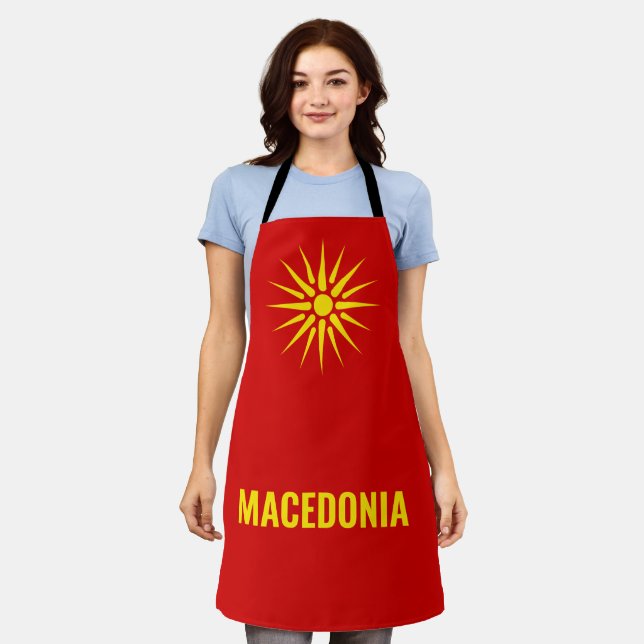Macedonian Sun Знаме на Република Македонија Flag Apron (Worn)