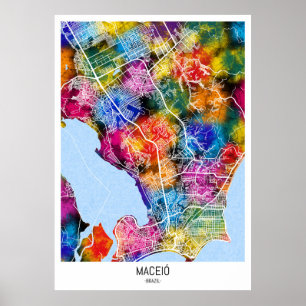 Maceió Brazil City Map Poster