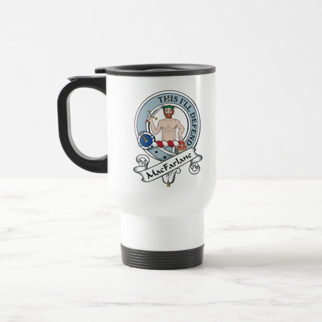 MacFarlane Clan Badge Travel Mug (Left)