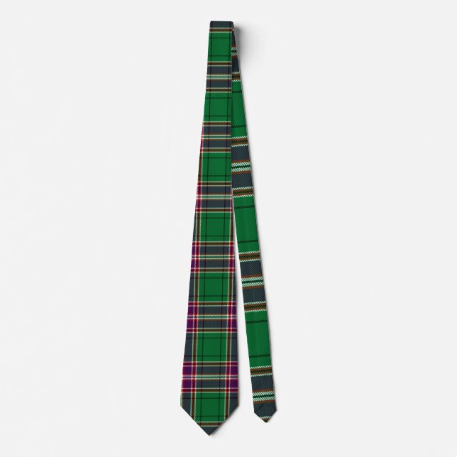 MacFarlane Hunting Tartan Print Tie (Front)